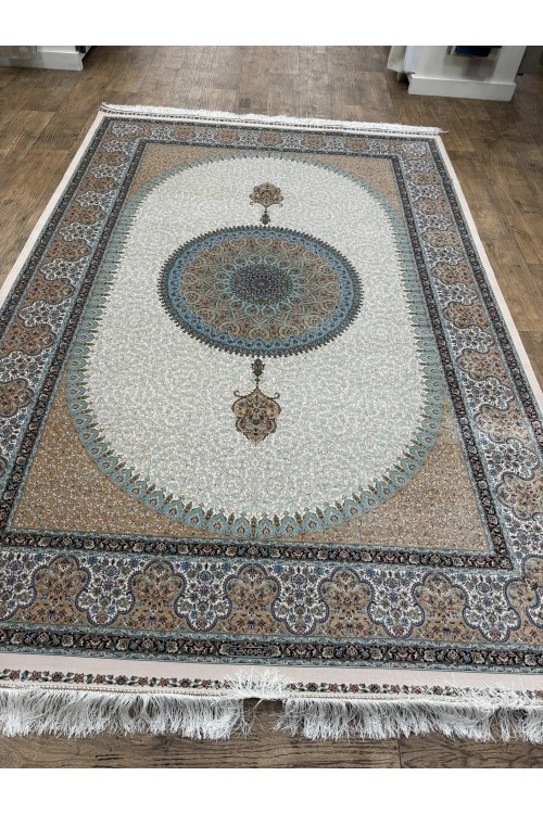 Иранский ковер QUM Silk 10007 Бежевый